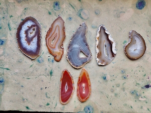 Large or Extra Large Natural Agate Occo Oco Geode Slice with Druzy