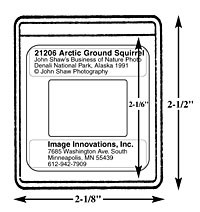 Slide courier -- 2x2 adhesive backed slide pocket