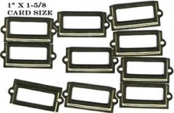 Brass label holders (tiny) (10) - nickel-plated