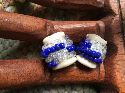 Yemaya Macuto Santeria Amulet Blue and Crystal