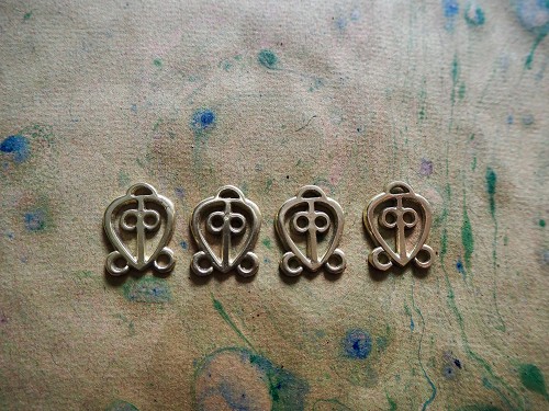Brass Adinkra ODO NNYEW FIE KWAN 18mm Charm or Pendant