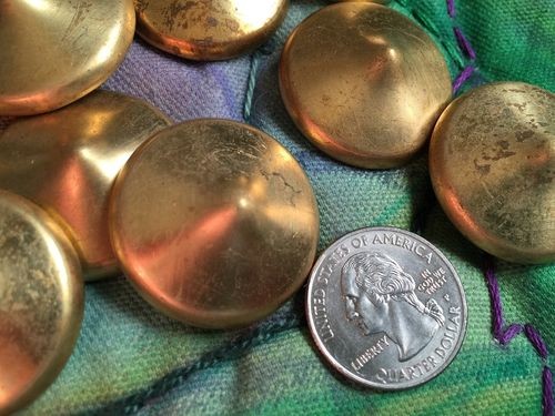 12 Vintage Brass Candy Kiss Earring Findings