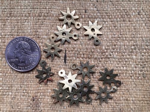 Small Brass Adinkra Nsoromma Star Charm 17mm