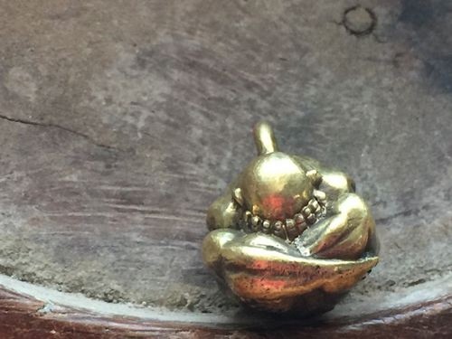 Solid Brass Contemplative Yogi Pendant