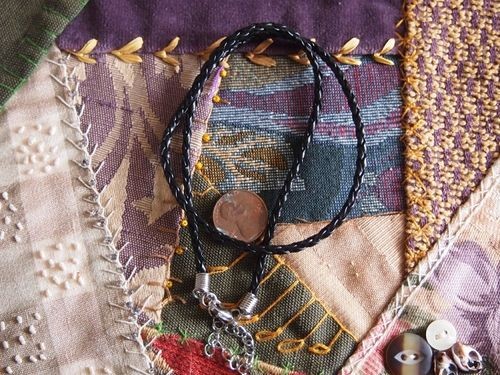 Thai Amulet Woven Cord Necklace with Silver Findings